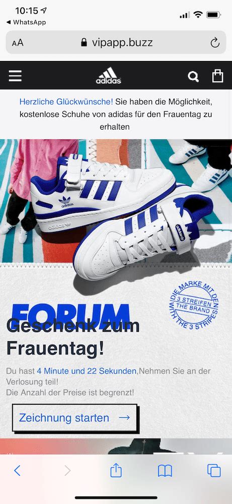 verlost adidas schuhe zum frauentag|Werden Adidas Schuhe zum Frauentag per WhatsApp .